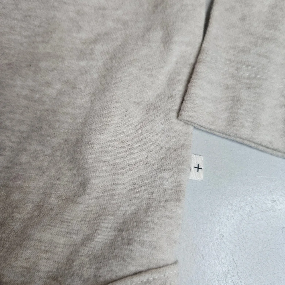 1 + In The Family Anja‎ Bodysuit 9M Oatmeal Grey Peter Pan Collar Made in Spain